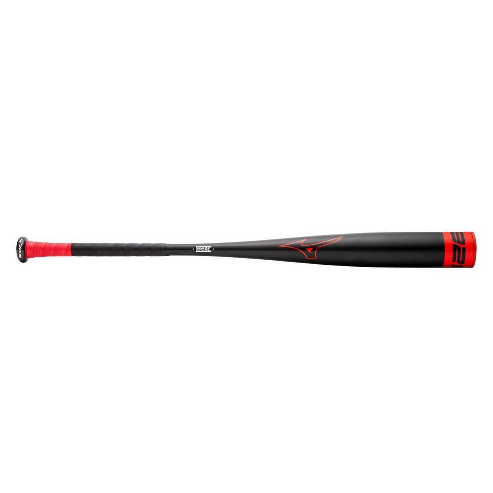 Mizuno B21-HOT METAL - BBCOR Baseball Bat (-3) Férfi Baseball Ütő Fekete/Piros NJC839571